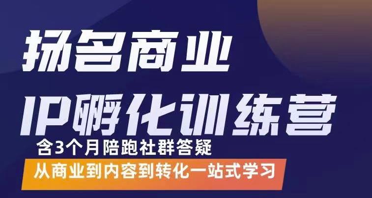 杨名商业IP孵化训练营，从商业到内容到转化一站式学 价值5980元-有渔有礼