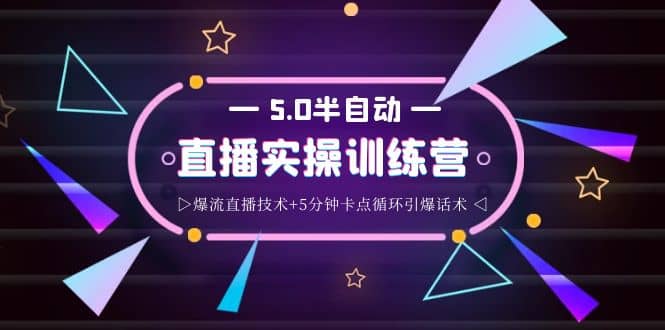 蚂蚁·5.0半自动直播2345打法，半自动爆流直播技术 5分钟卡点循环引爆话术-有渔有礼