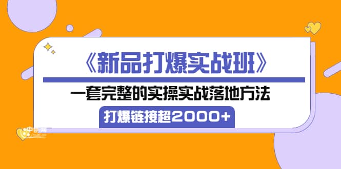 《新品打爆实战班》一套完整的实操实战落地方法，打爆链接超2000 （38节课)-有渔有礼