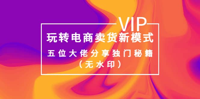 某收费培训：玩转电商卖货新模式，五位大佬分享独门秘籍（无水印）-有渔有礼
