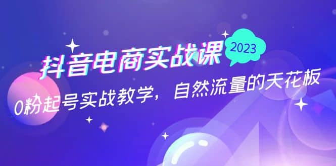 抖音电商实战课：0粉起号实战教学，自然流量的天花板（2月19最新）-有渔有礼