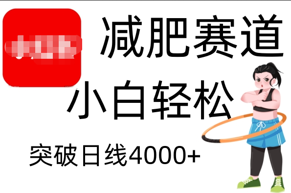 小红书减肥赛道，小白轻松日利润4000+-有渔有礼