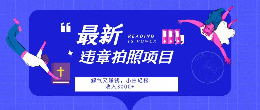 最新违章拍照项目，解气又赚钱，随手一拍，轻松收入3000-有渔有礼