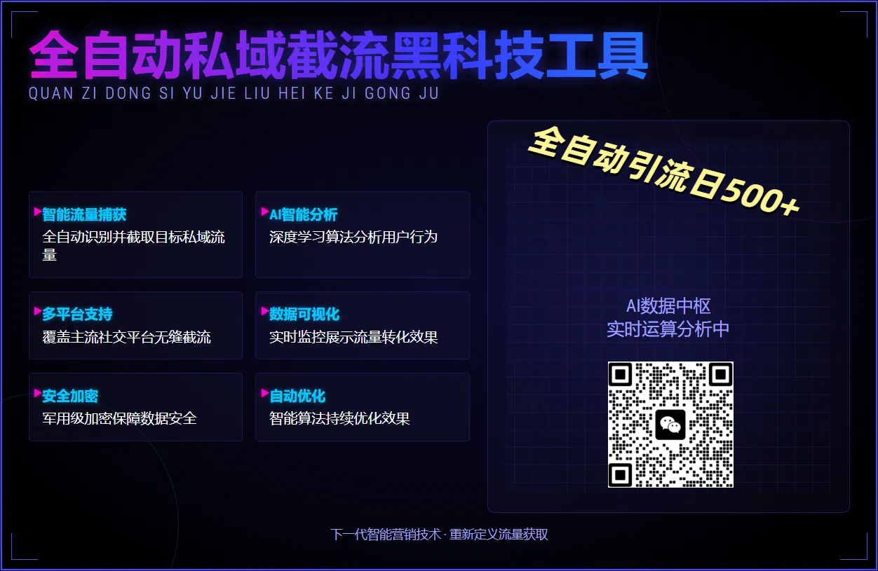 全自动私域截流黑科技工具——全自动引流日500+-有渔有礼