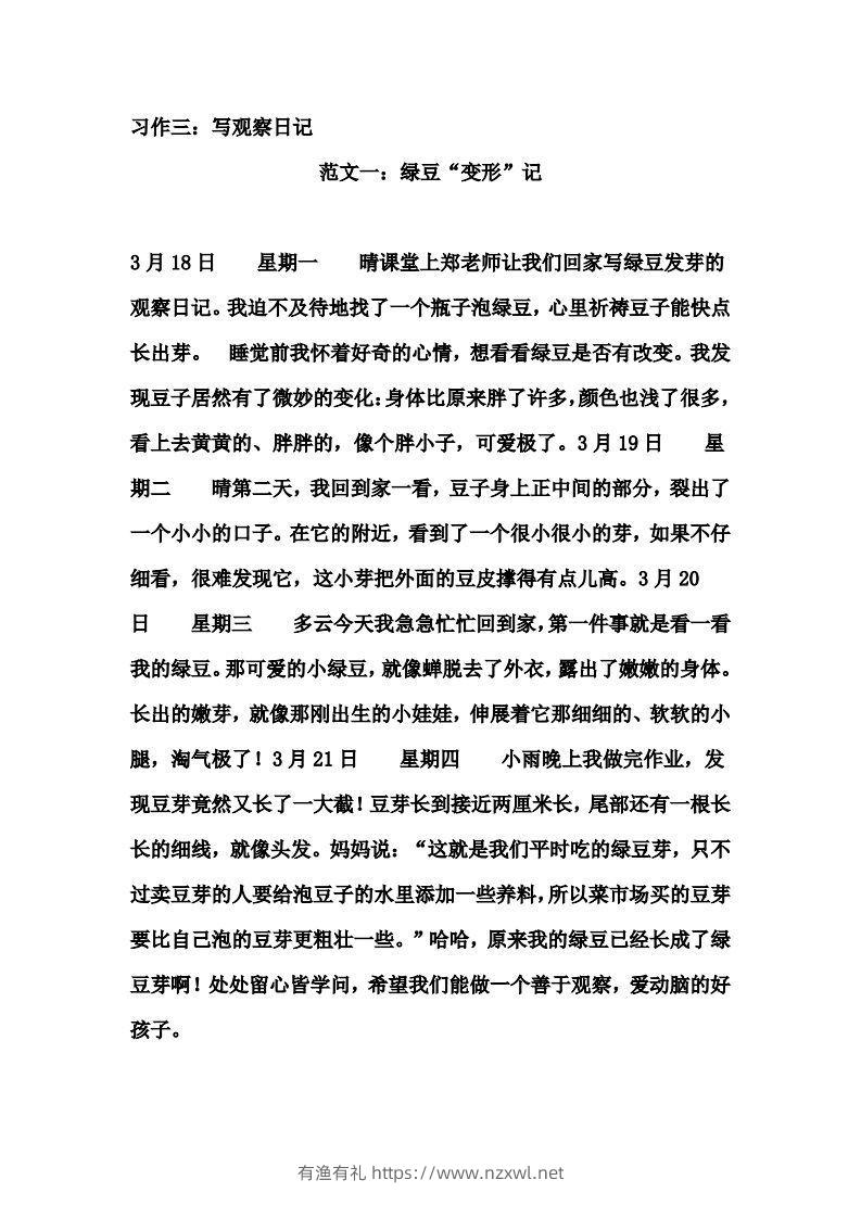 图片[3]-四年级上册语文作文范文(8)-有渔有礼