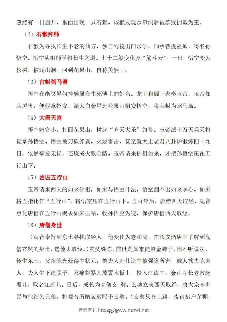 图片[3]-四大名著知识点汇总之《西游记》-有渔有礼