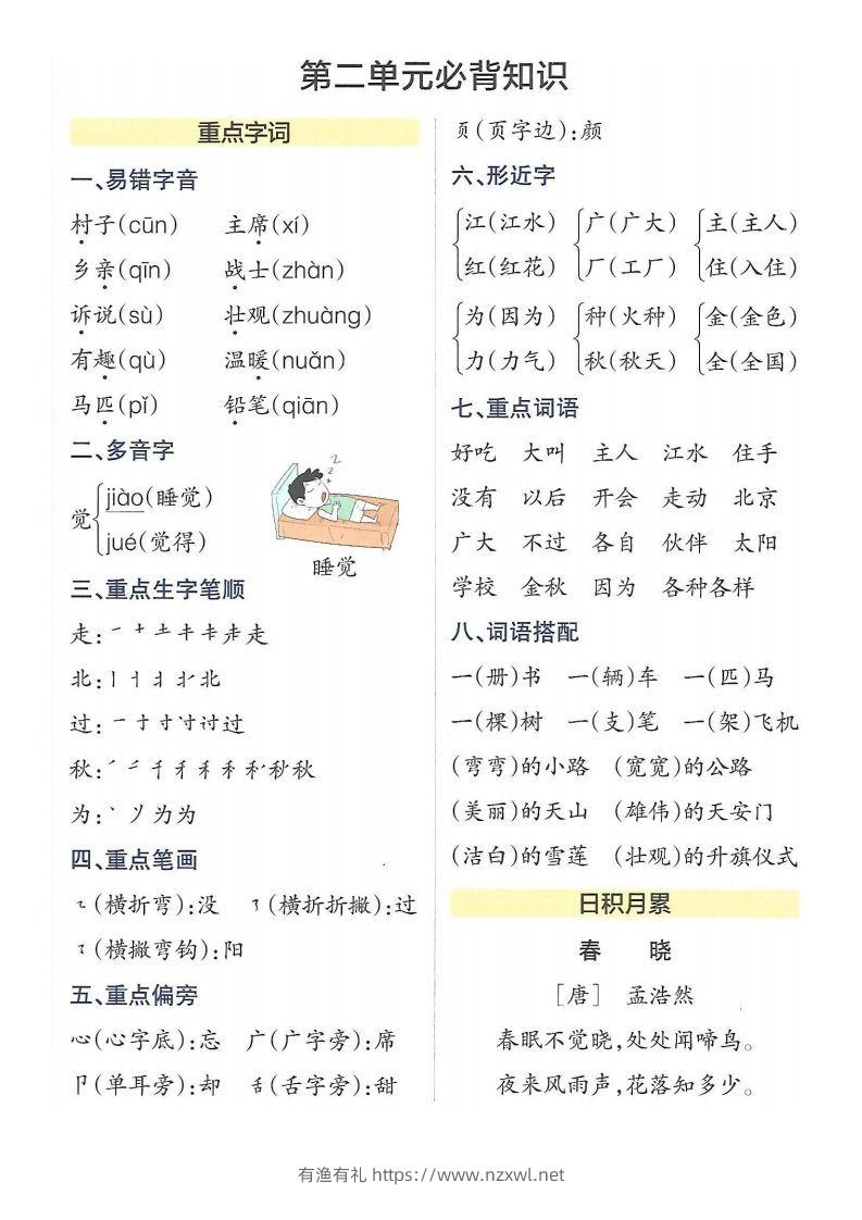 图片[3]-5_一年级下册语文知识点总结-有渔有礼