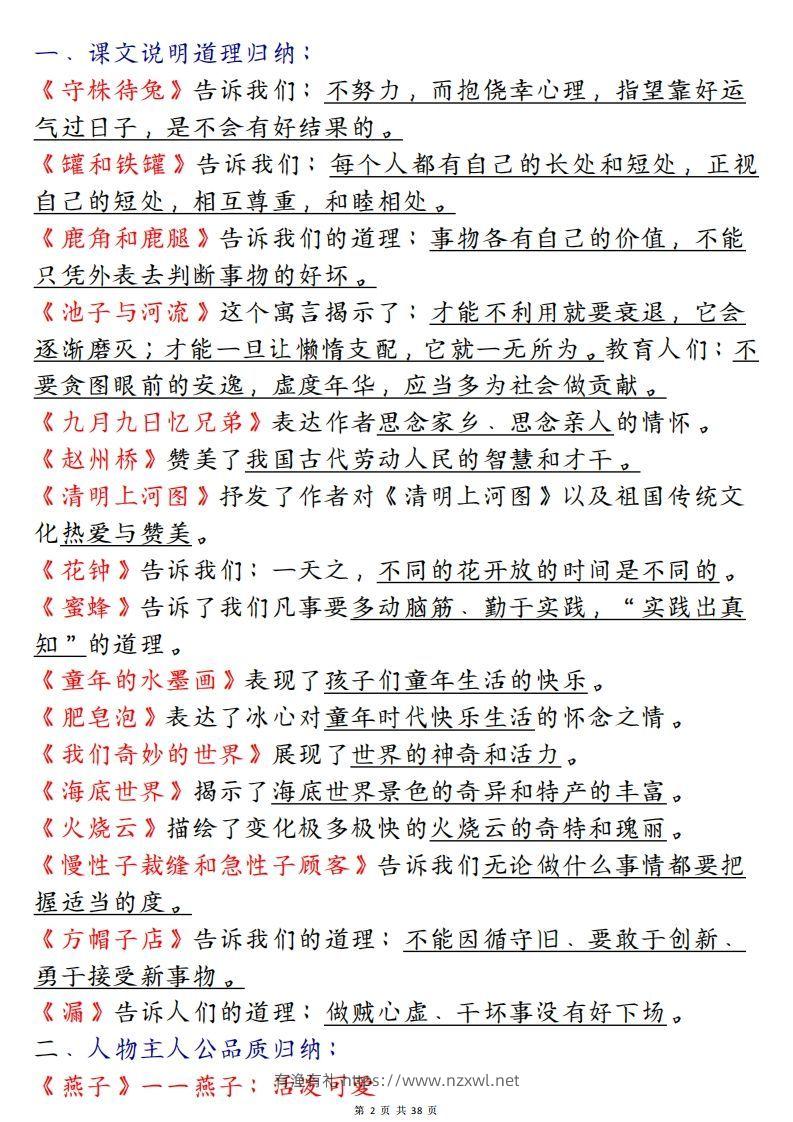 图片[2]-期末复习重点知识汇总三下语文-有渔有礼