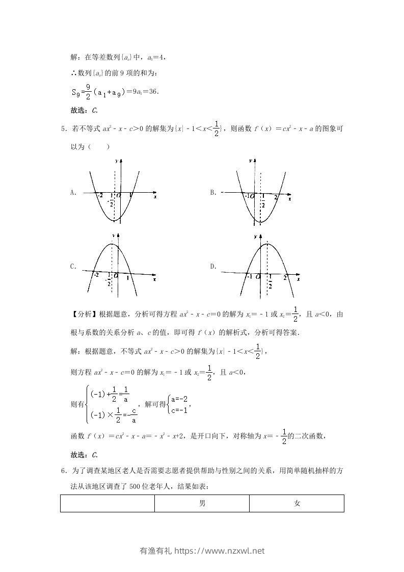 图片[2]-2020-2021年北京市昌平区高二数学下学期期末试题及答案(Word版)-有渔有礼