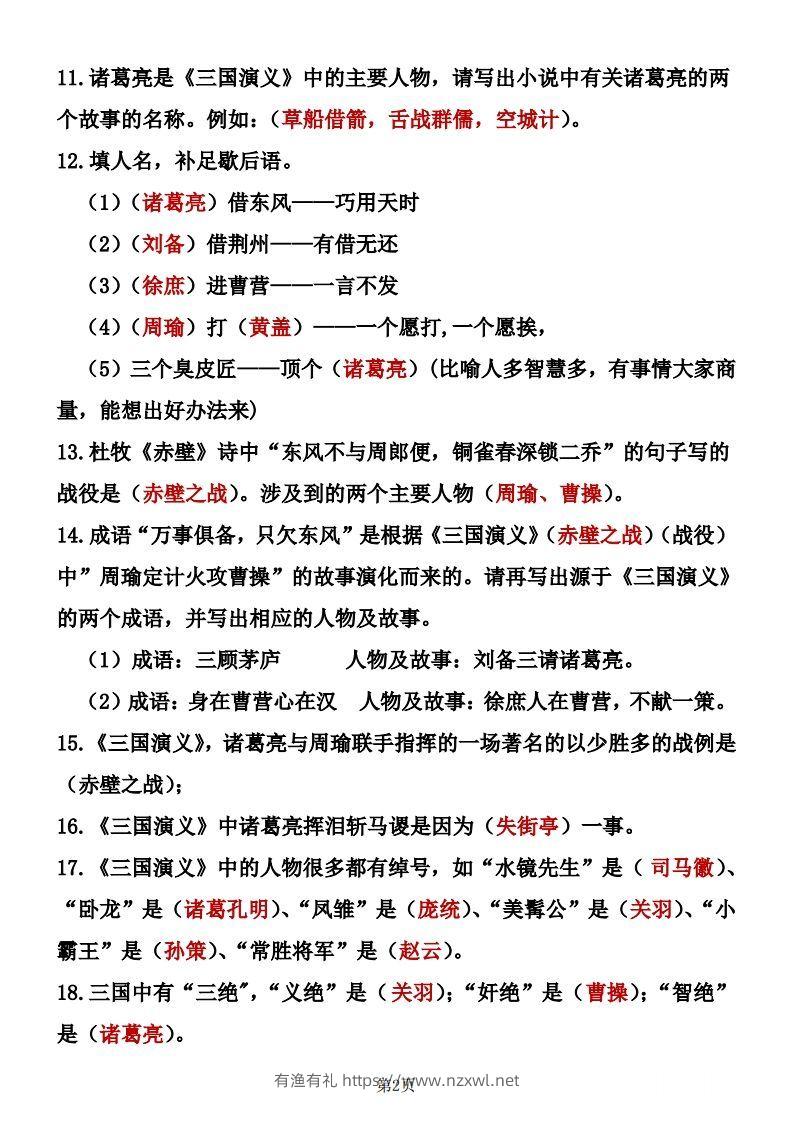 图片[2]-四大名著知识点汇总之《三国演义》-有渔有礼