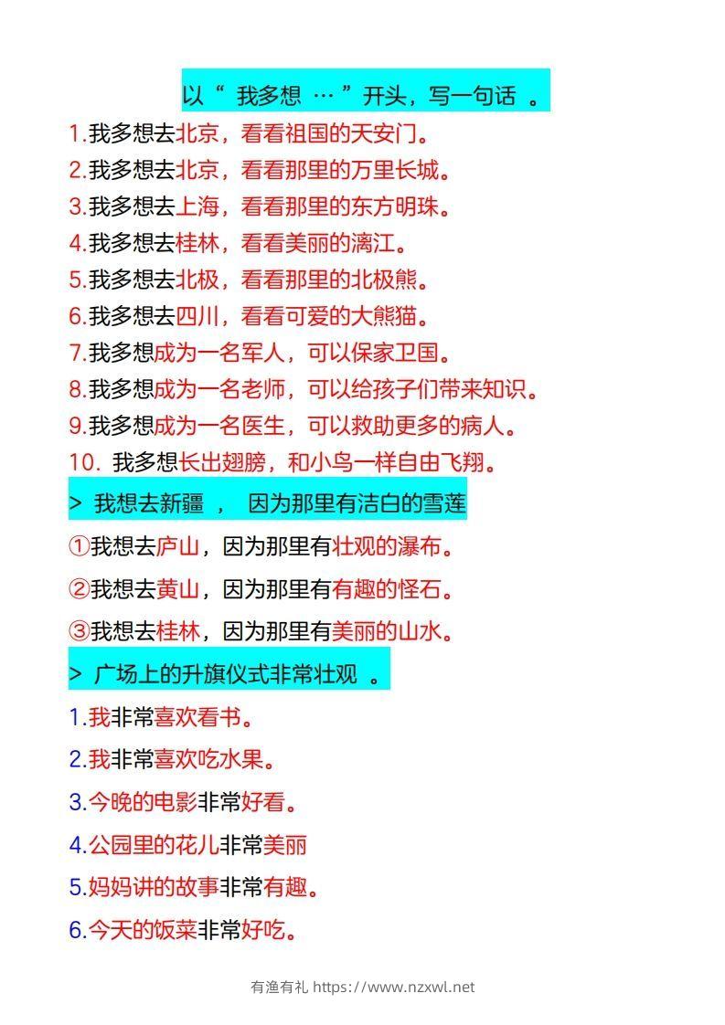 图片[3]-4_一年级下册仿写句子-有渔有礼