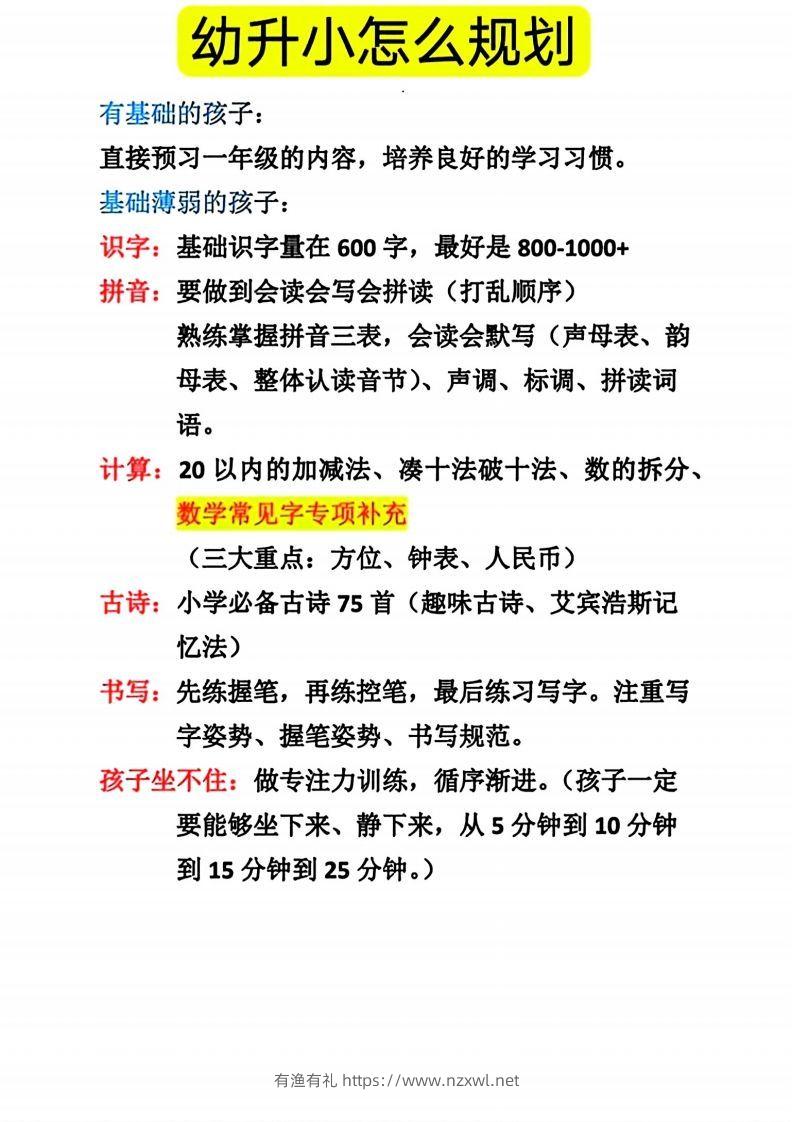 幼升小怎么规划-有渔有礼