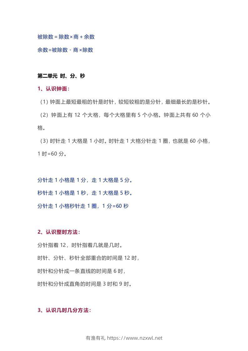 图片[2]-苏教版数学2年级下册数学知识点-有渔有礼