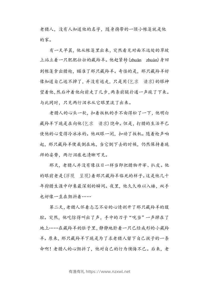 图片[3]-五年级语文下册近义词、反义词（部编版）-有渔有礼