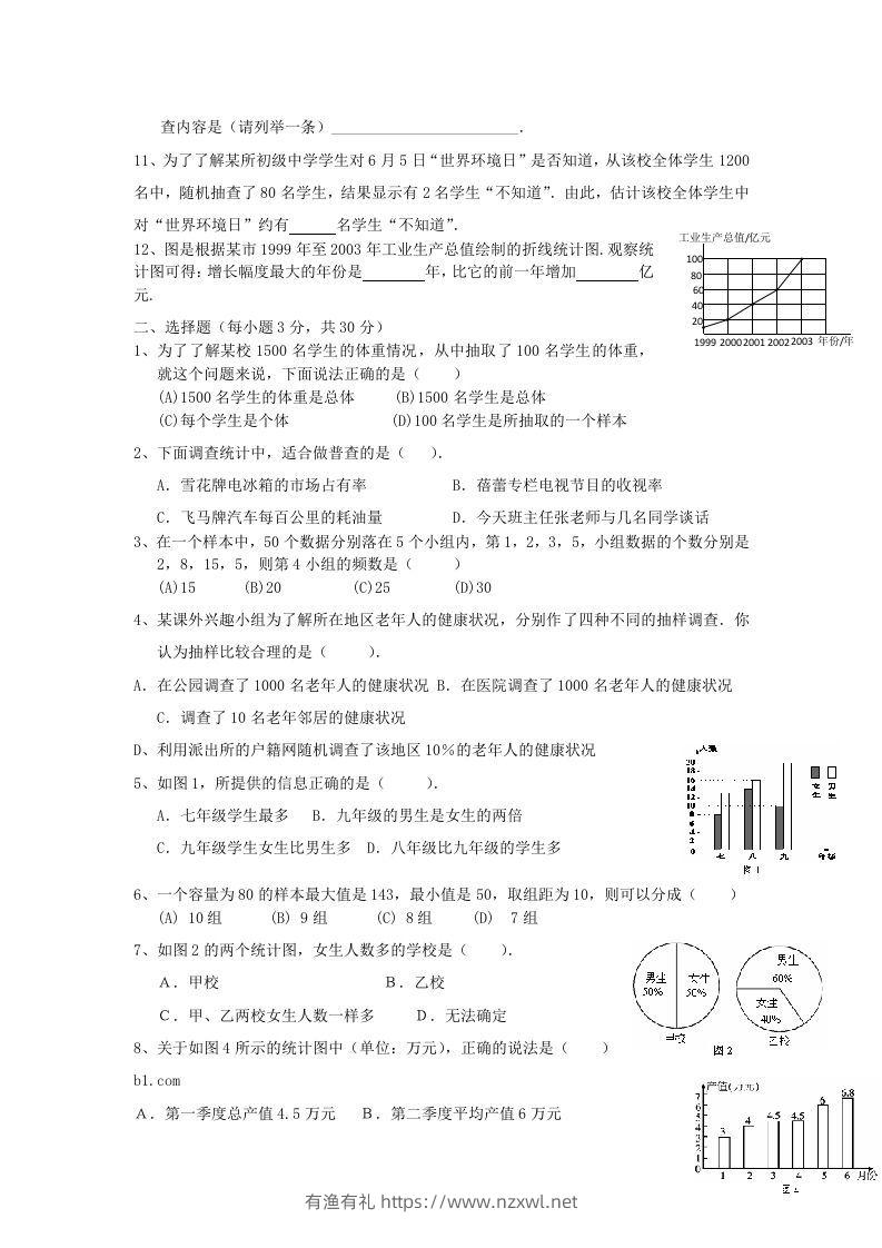 图片[2]-七年级上册数学第六章试卷及答案北师大版(Word版)-有渔有礼