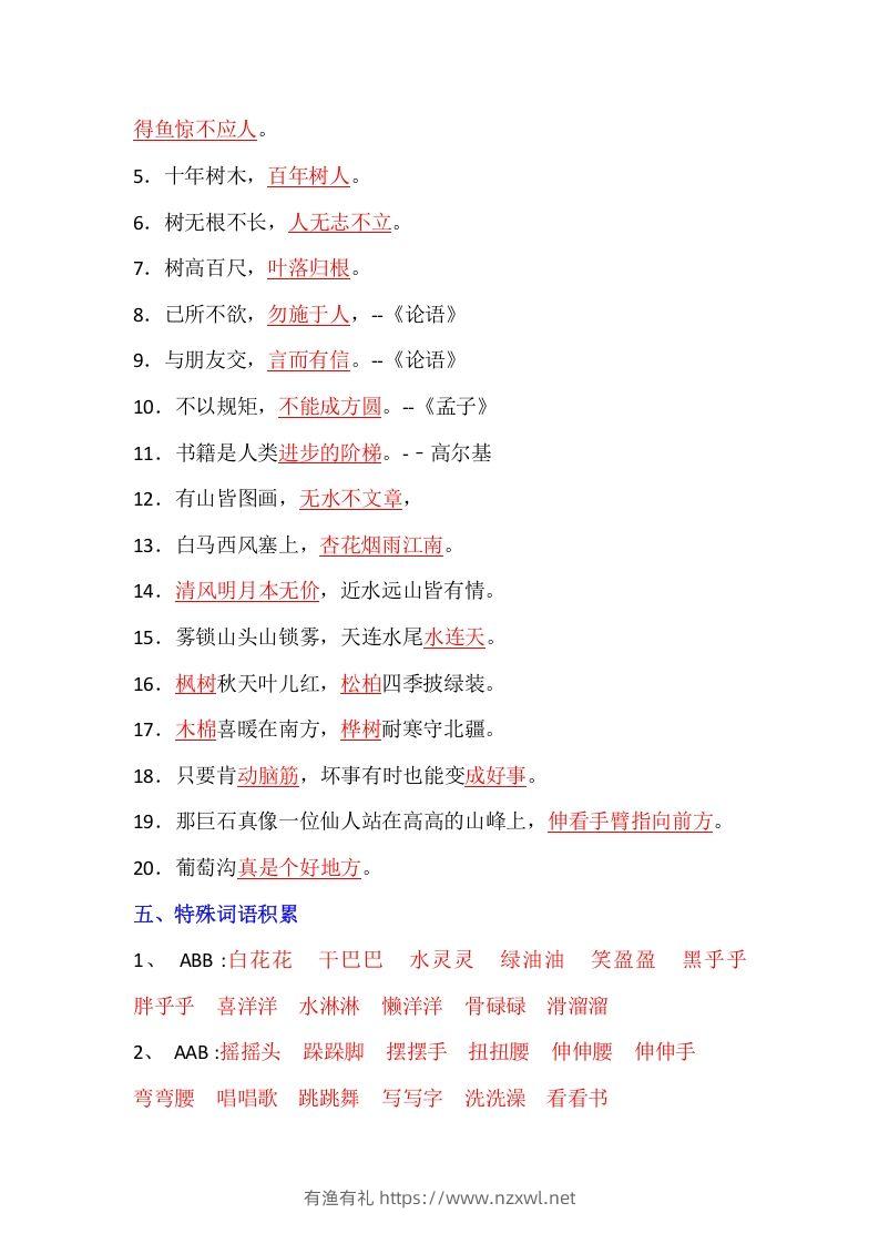 图片[2]-【全册重点知识汇总】二上语文-有渔有礼