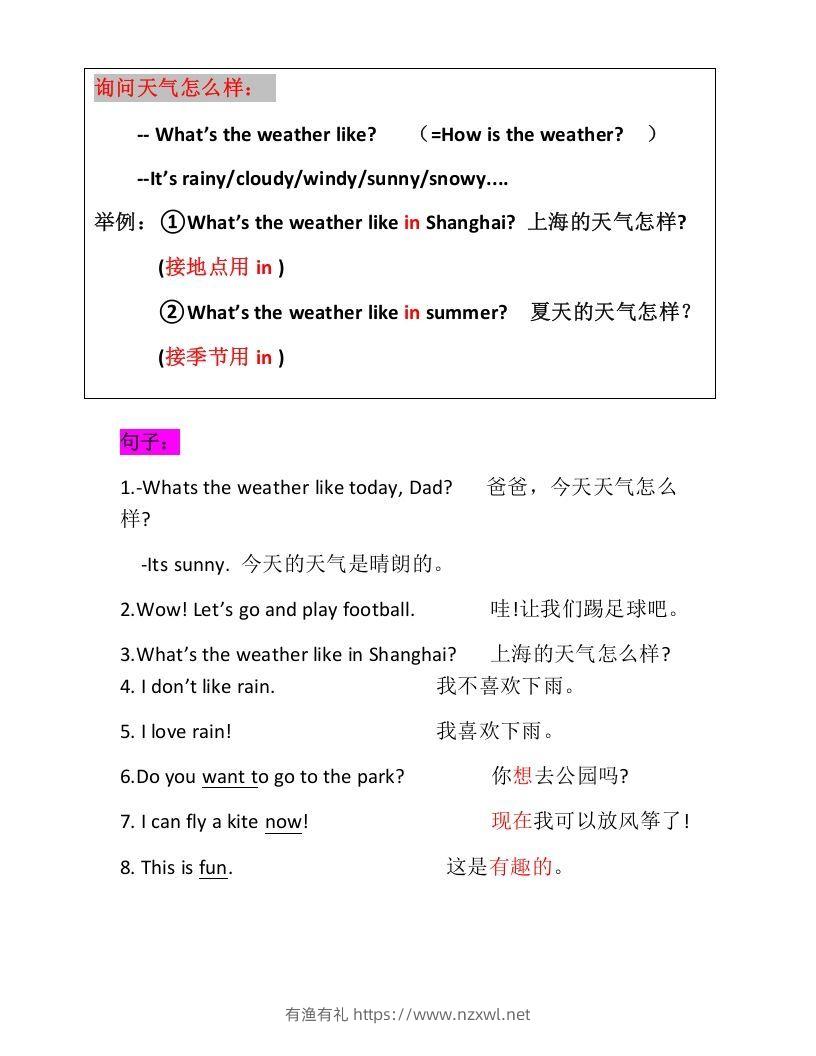 图片[3]-二年级英语下册新起点sl版2单元知识点汇总（人教版）-有渔有礼