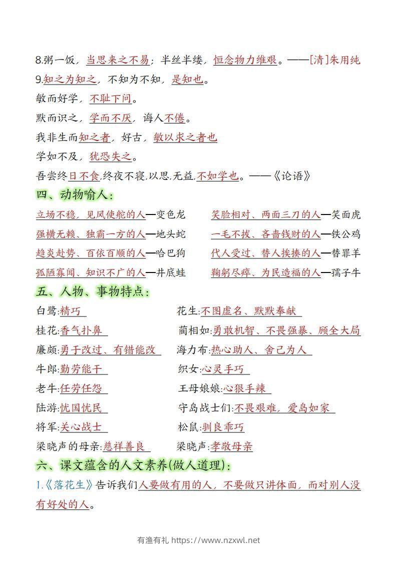 图片[3]-【五上】语文必背汇总-有渔有礼