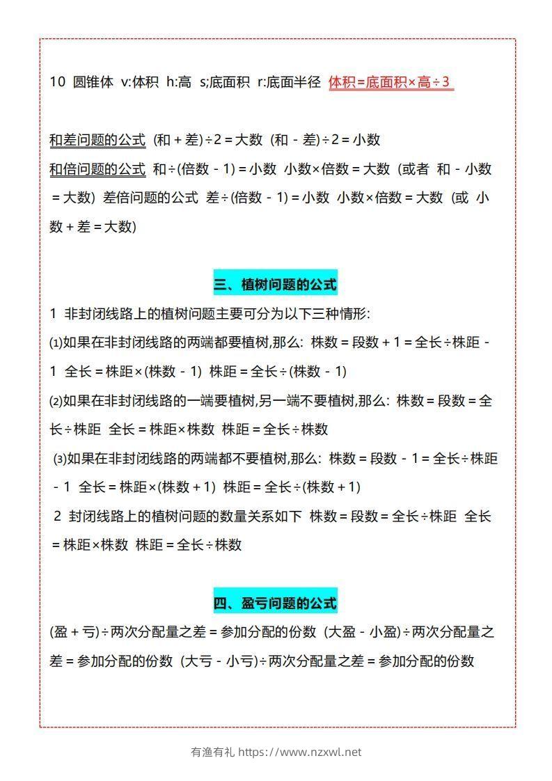 图片[3]-【五上】数学必背汇总-有渔有礼