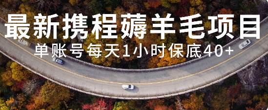 最新携程薅羊毛项目，单账号每天1小时保底收益40 ，可矩阵操作-有渔有礼