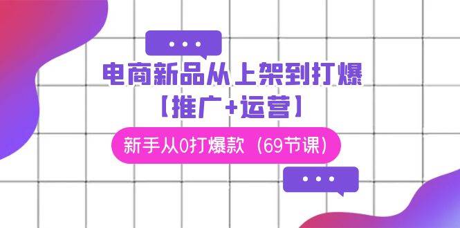 电商 新品从上架到打爆【推广+运营】，新手从0打爆款（69节课）-有渔有礼