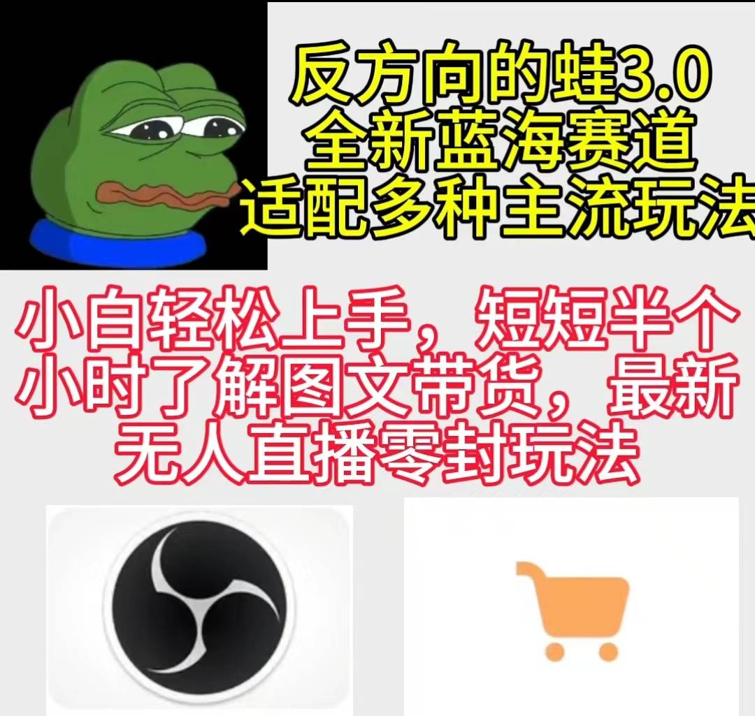 反方向的蛙3.0，图文最新玩法，变现多元化，新蓝海项目，小白轻松上手-有渔有礼