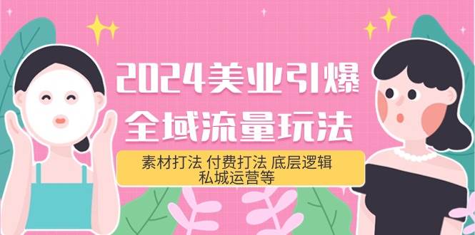 2024美业-引爆全域流量玩法，素材打法 付费打法 底层逻辑 私城运营等(31节)-有渔有礼