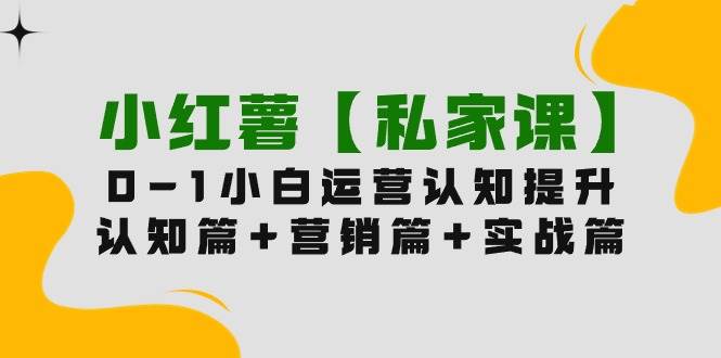 小红薯【私家课】0-1玩赚小红书内容营销，认知篇+营销篇+实战篇（11节课）-有渔有礼