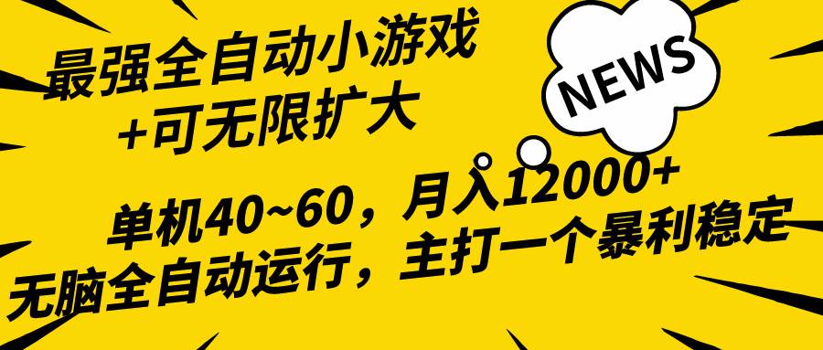 2024最新全网独家小游戏全自动，单机40~60,稳定躺赚，小白都能月入过万-有渔有礼