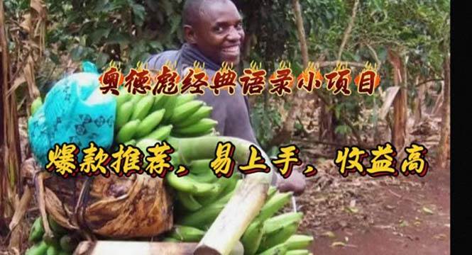 奥德彪经典语录小项目，爆款推荐，易上手，收益高-有渔有礼
