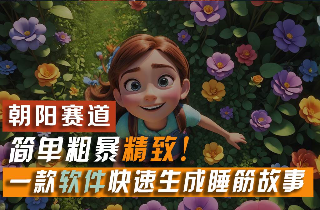 利用一款软件5分钟一条爆款睡前故事，简单粗暴精致！小白月入2w+-有渔有礼